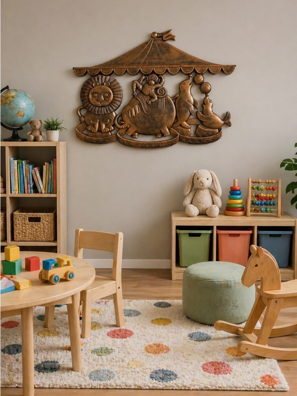 Vintage Syroco Circus Animal Wall Decor